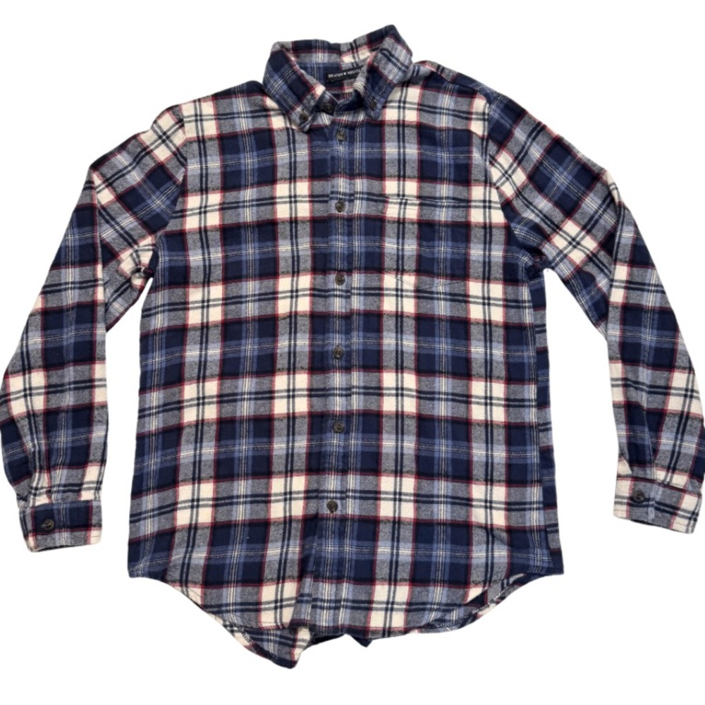 Brandy Melville Blue Flannel Shirt One Size Button Up